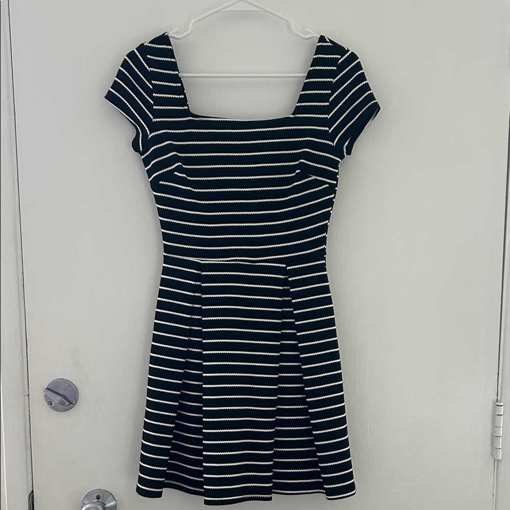 Soprano Striped Black and White Mini Dress